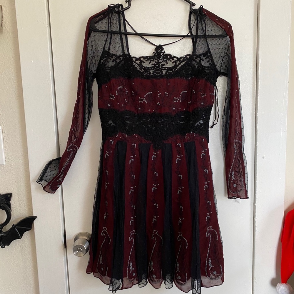 Free People lace Embroidery Dress